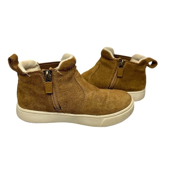 Ugg Kids Hamden II Suede Boots Side Zip Beige Toddler Girls Size 11 - Picture 12 of 15